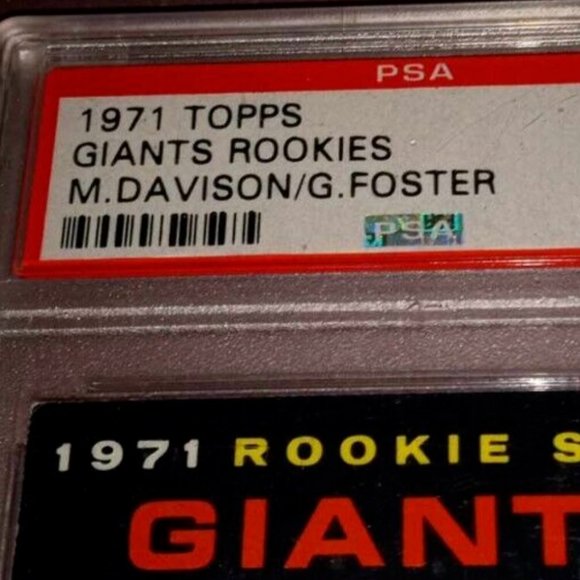 1971 TOPPS BASEBALL CARD GIANTS ROOKIES MIKE DAVISON/GEORGE FOSTER #276 EX 5 - Picture 3 of 6